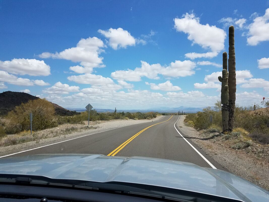 Traveling from Quartzsite to Bouse, Arizona