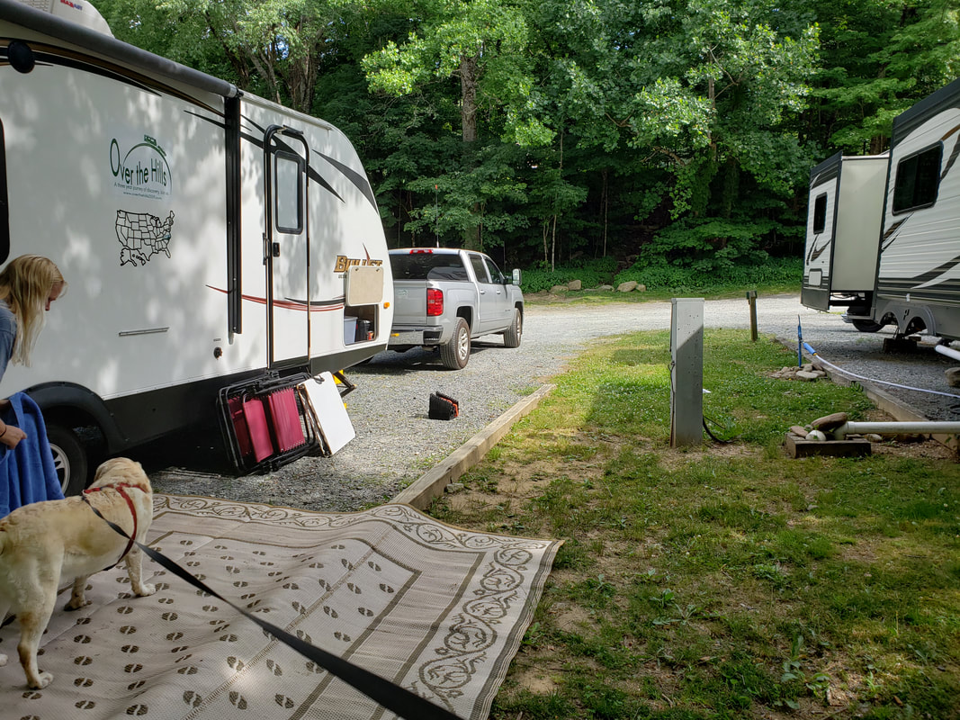 Our campsite at Grandfather Campground