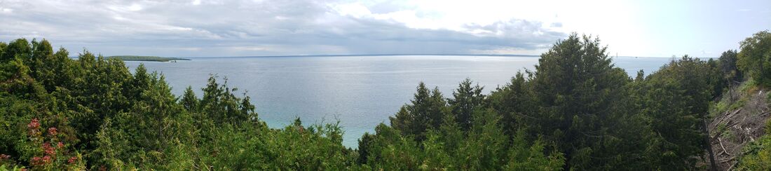 View from the West Bluff of Mackinac Island, Michigan