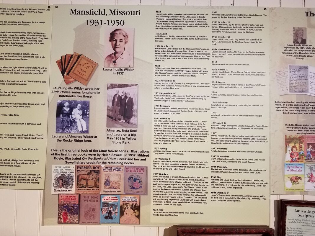 Timeline at the Laura Ingalls Wilder Museum in Walnut Grove, Minnesota