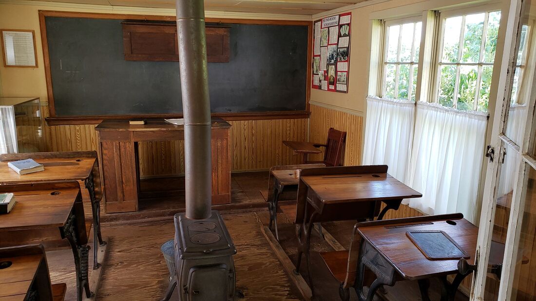 Inside the reproduction Schoolhouse at the Laura Ingalls Wilder Museum in Walnut Grove, Minnesota
