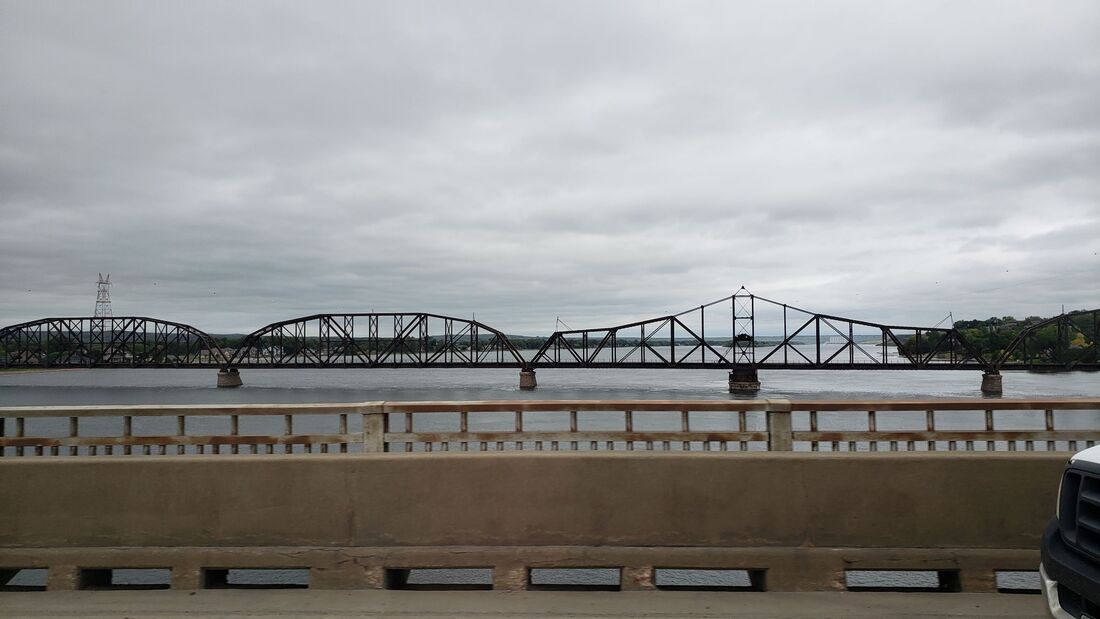 Crossing the Missouri River to go to the Vet