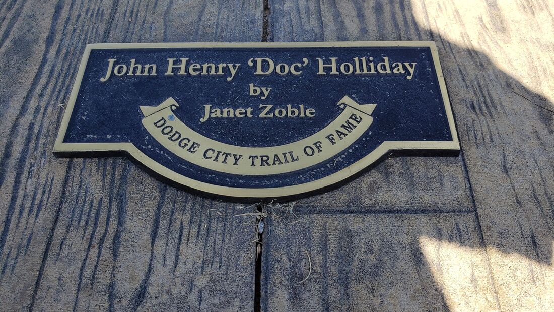 Doc Holliday statue near Visitor Center in Dodge City, Kansas