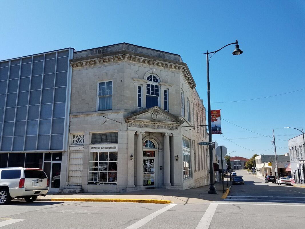 Historic downtown buildings in Carthage, Missouri