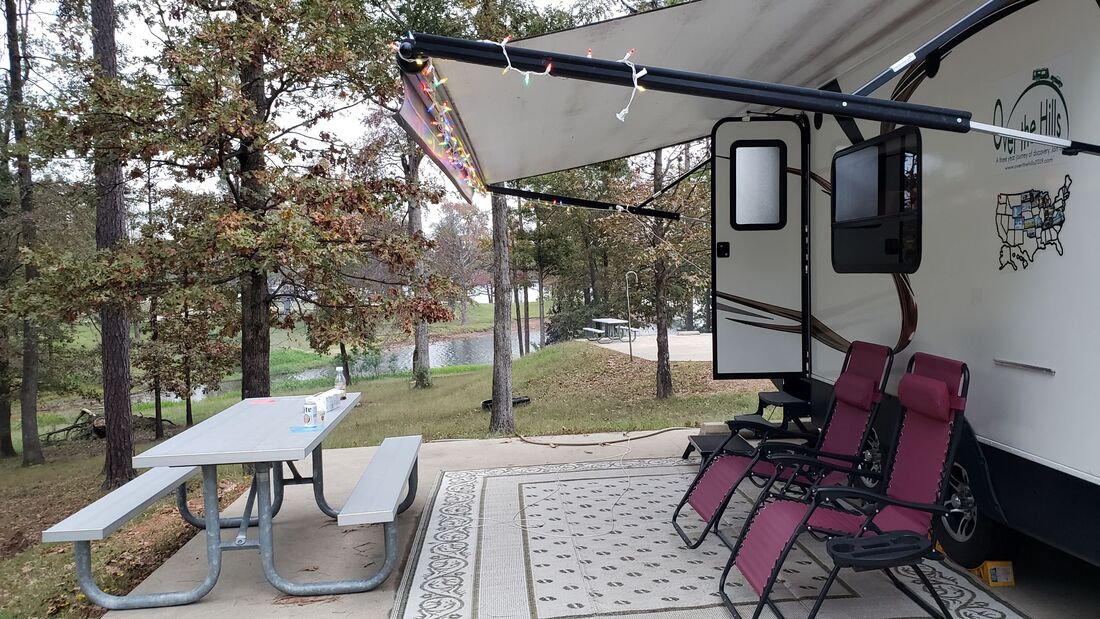 Our Campsite at Johnson Creek Campground on Lake O' the Pines near Jefferson, Texas