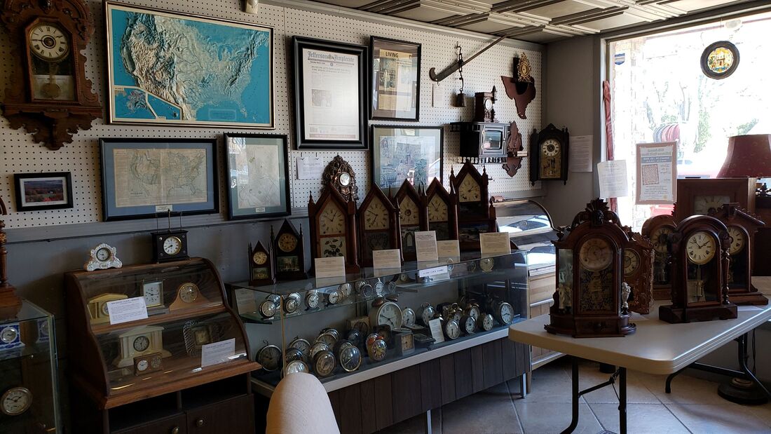 Small part of the Clock collection at the Museum of Measurement and Time in Jefferson, Texas