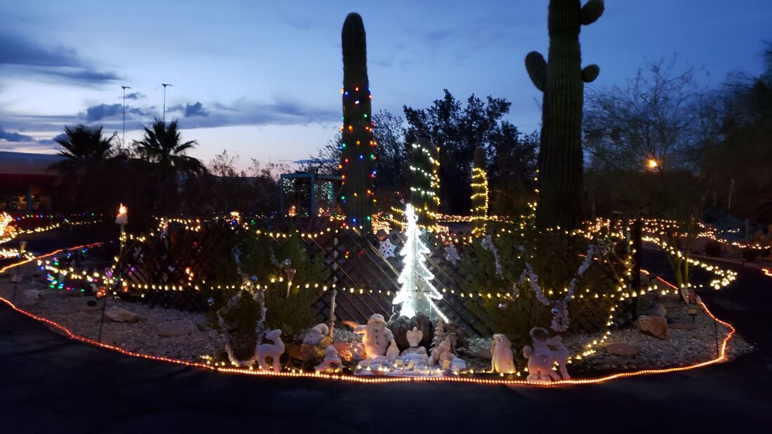 Schroeder family Christmas display in Quartzsite, Arizona