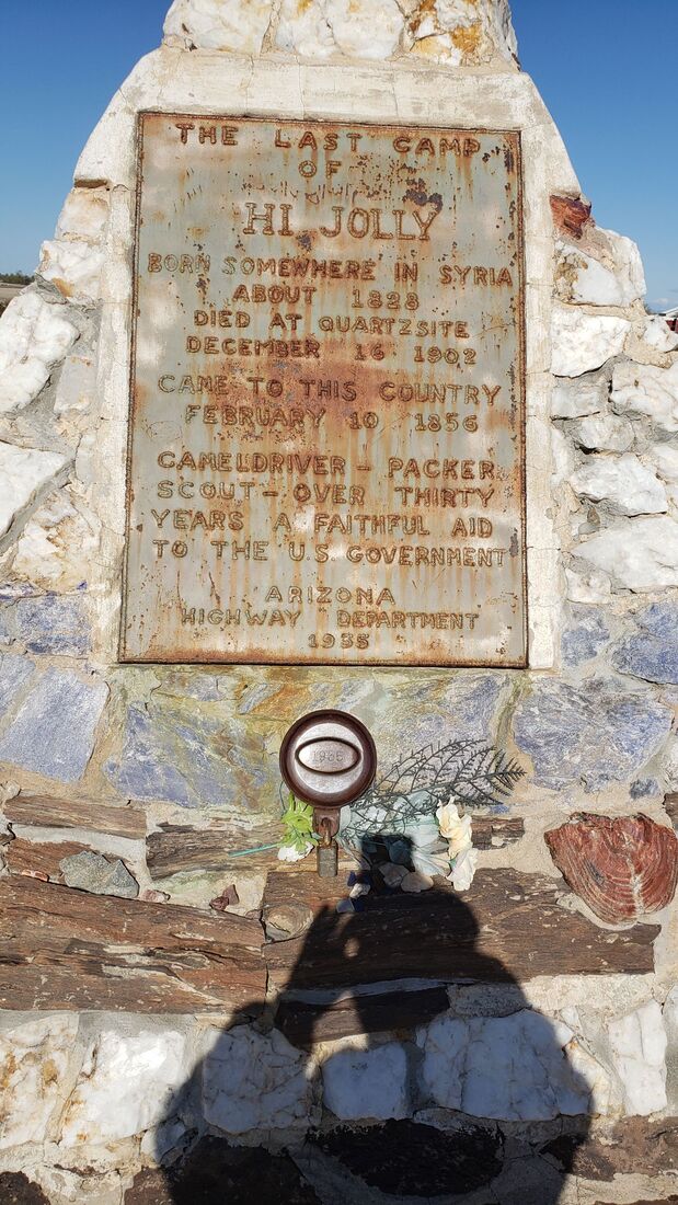 Plaque on Hi Jolly's Tomb in Quartzsite, Arizona