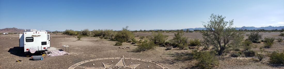 Panoramic picture of our site in Quartzsite, Arizona